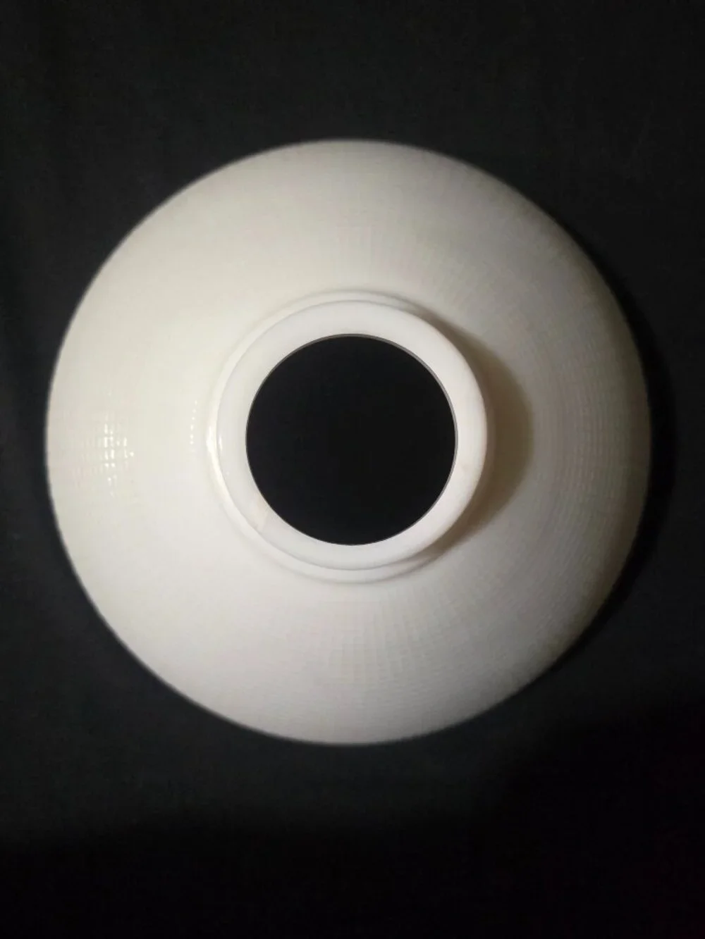 Vtg Milk Glass Torchiere Lamp Shade - Waffle Pattern - See Description